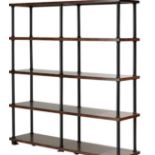 Boston Bookcase â€“ Curio Display Black and Natural Wood With an eye for detail and function this