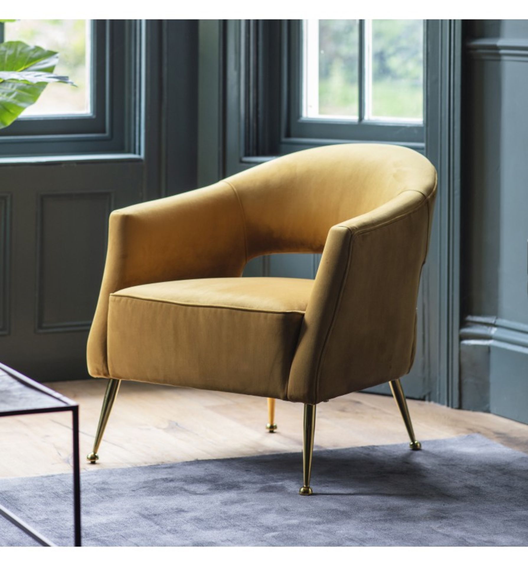 Armchair Gold Velvet