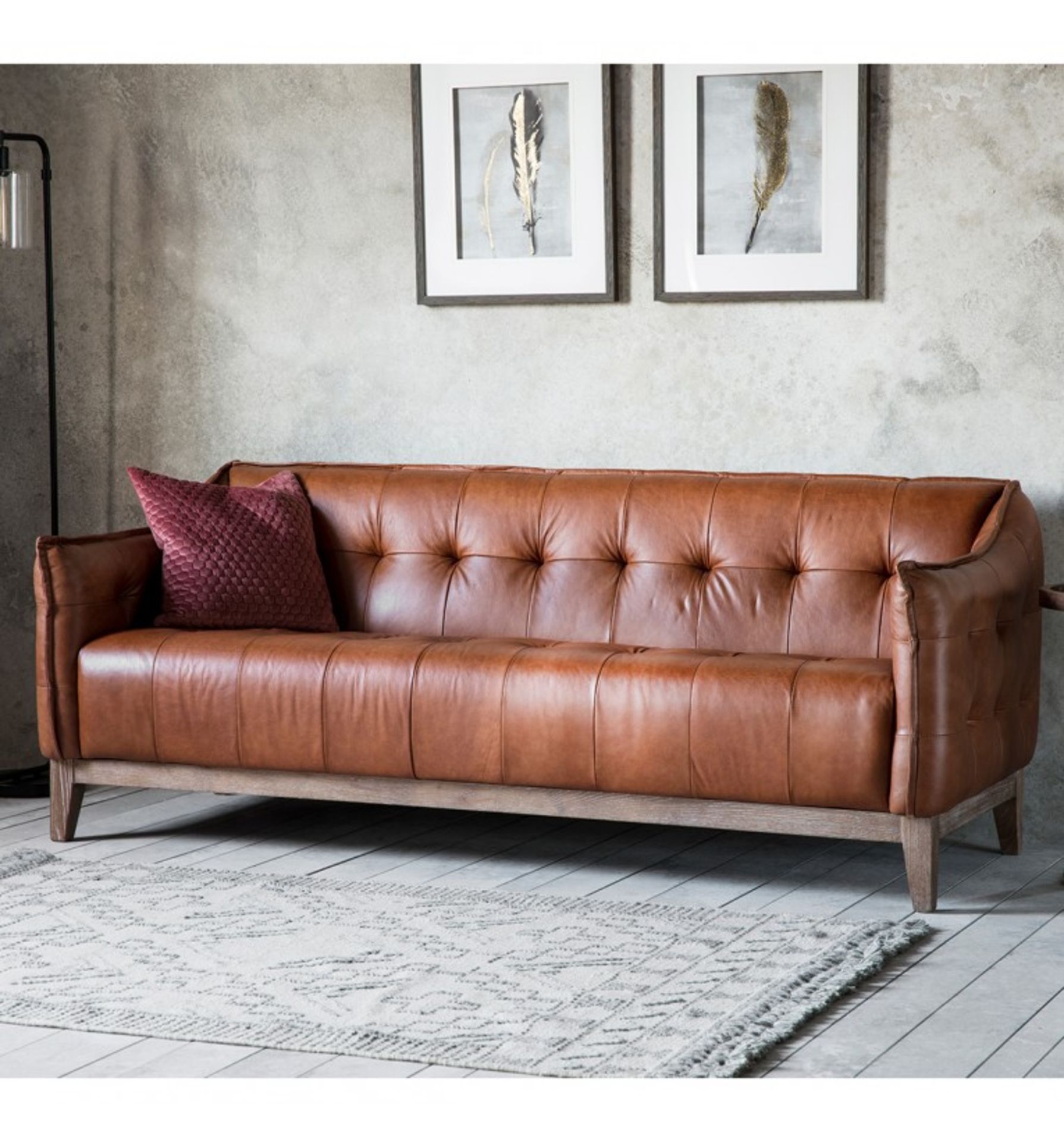 3 Seater Vintage Leather Sofa