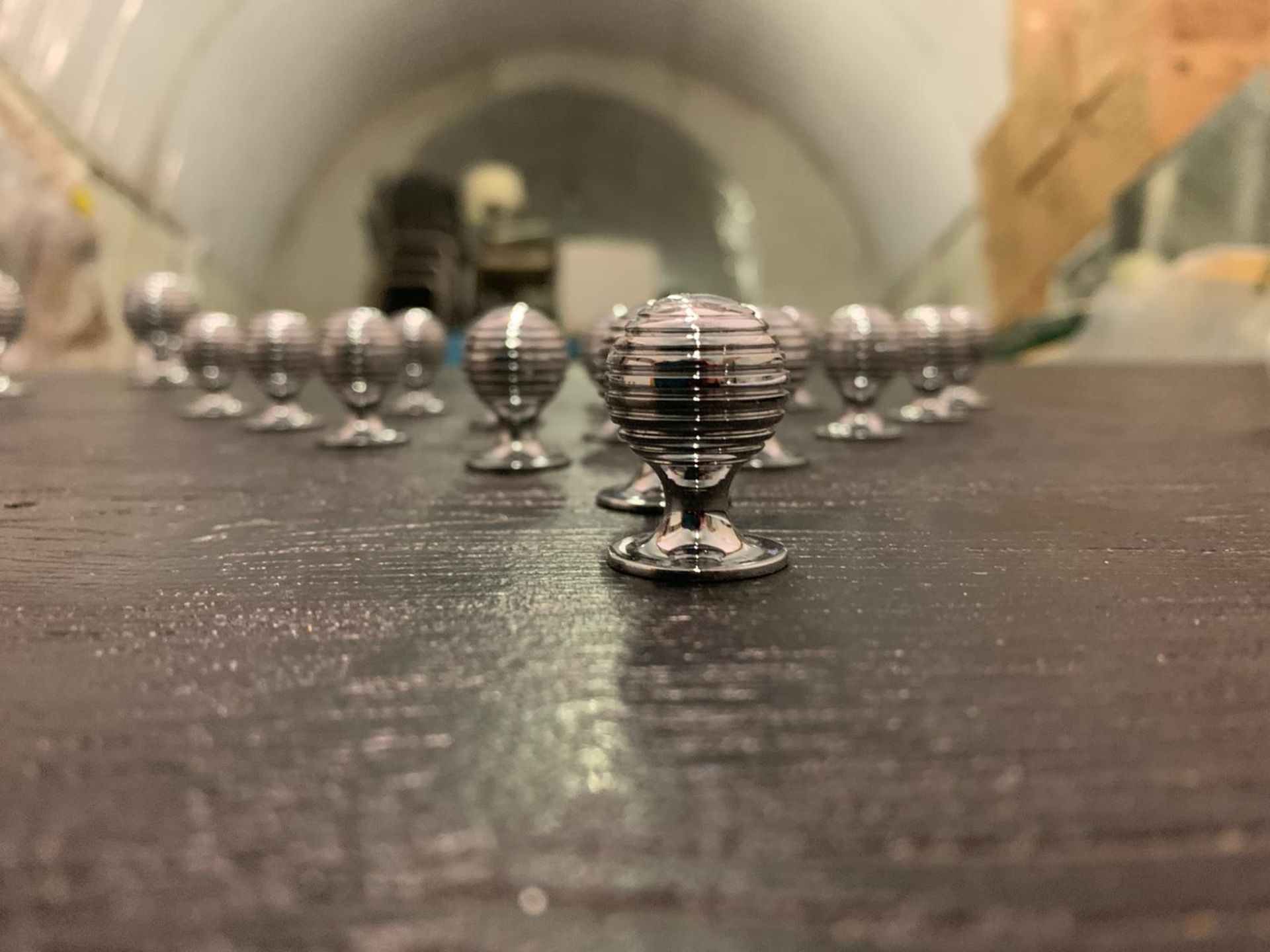 Set Of 16 Chrome Knobs 3cm Consigned From A Luxury Mayfair Residence From A Recently Bespoke - Image 2 of 3