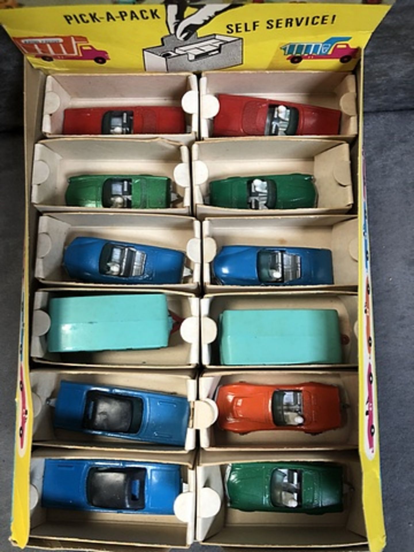Lone Star Tuf-Tots Diecast Trade Box Containing 24 Cars With 6 Different Models