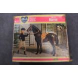 Pedigree #44569 Sindy's Horse With Fixed Legs, And A Real Mane And Tail, 1977 Complete With Box