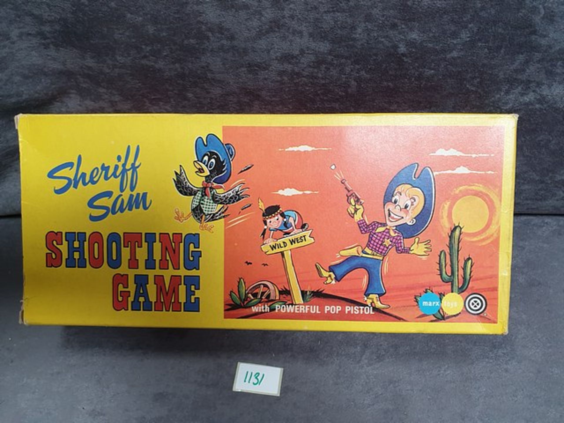 Marx Toys Sheriff Sam Shooting Game With Powerful Pop Pistol Complete In Box