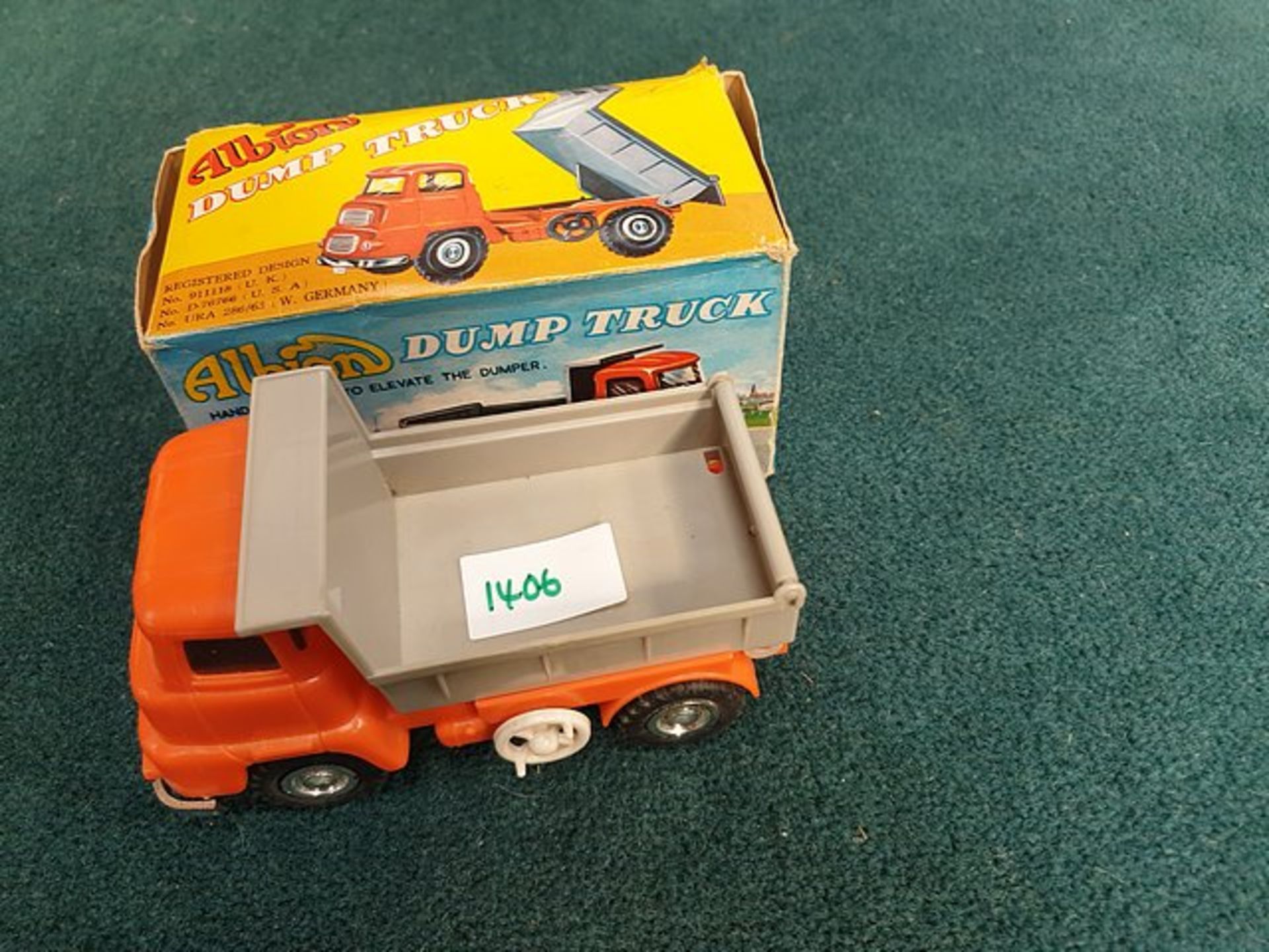 OK Toys (Hong Kong) # 3748 Friction Albion Dump Truck Complete With Box - Image 2 of 2