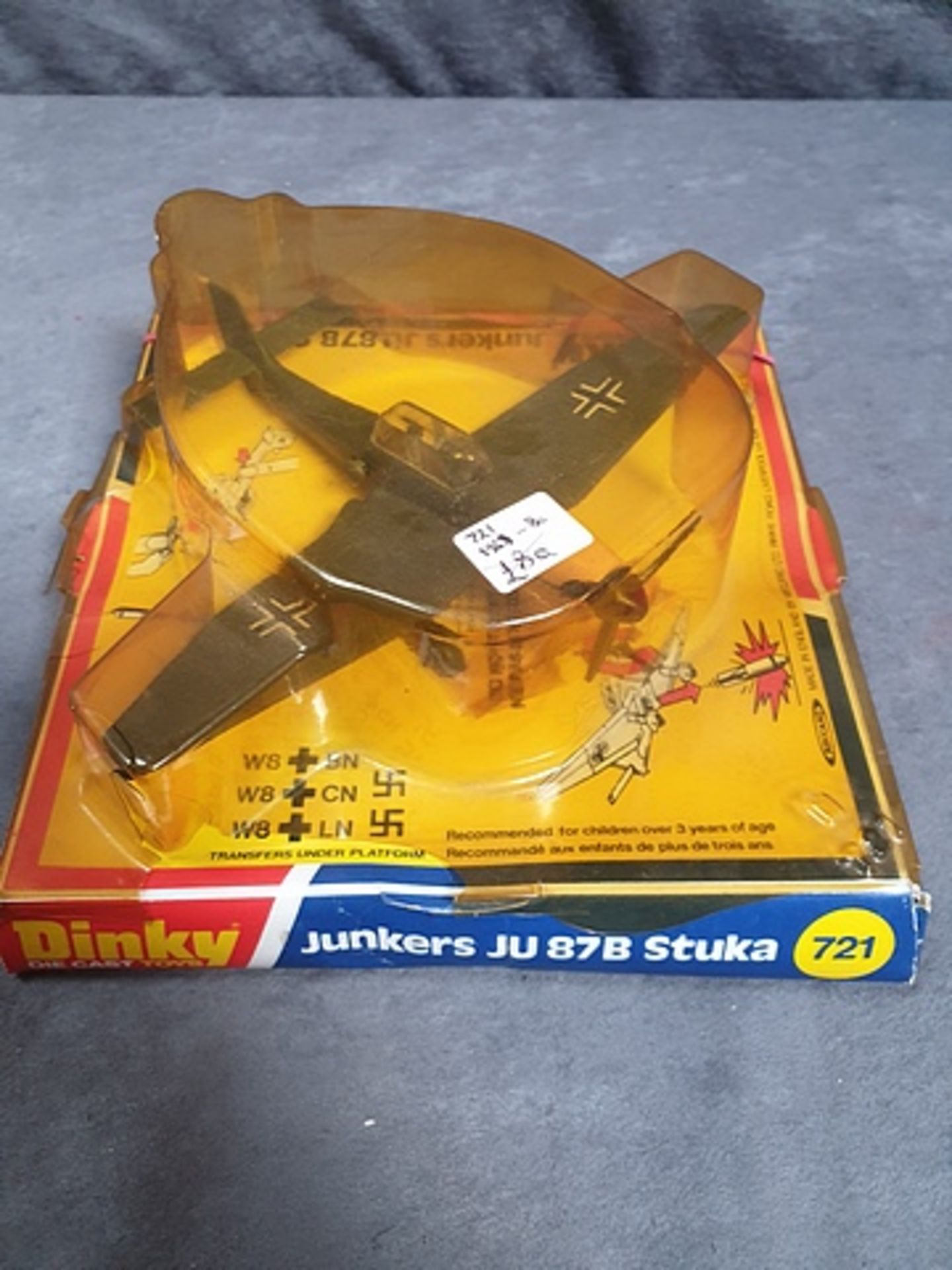 Dinky Diecast Toys #721 Junkers JU 87B Stuka Plane complete in original packaging