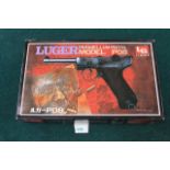 Ls Luger Parabellum Pistol P08 Model Kit 1:1 Scale Blister Card Within Original Box Made In Japan