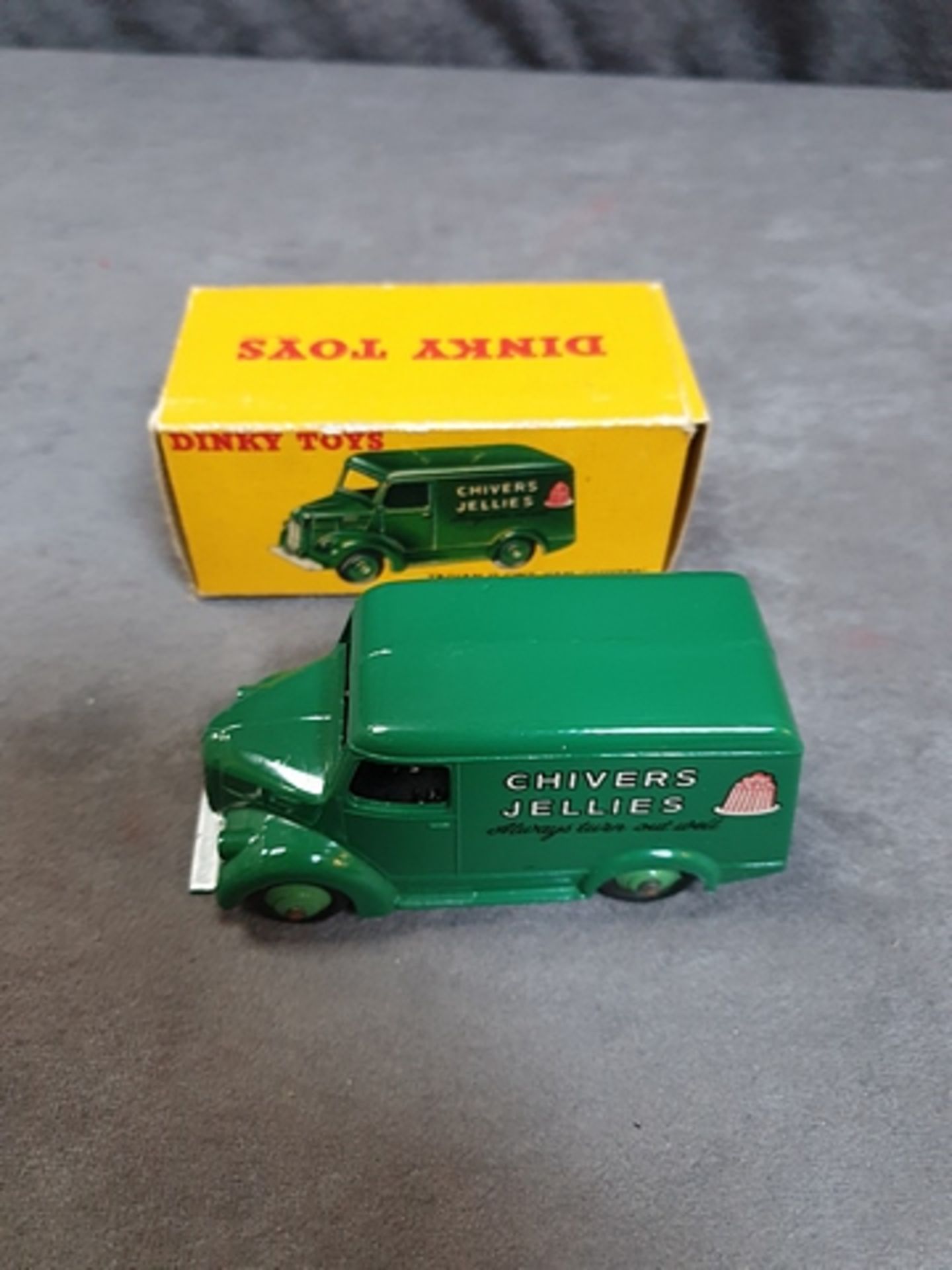 Dinky Diecast Toys #452 'Chivers' Trojan 15 Cwt Van model in mint condition in a crisp Box