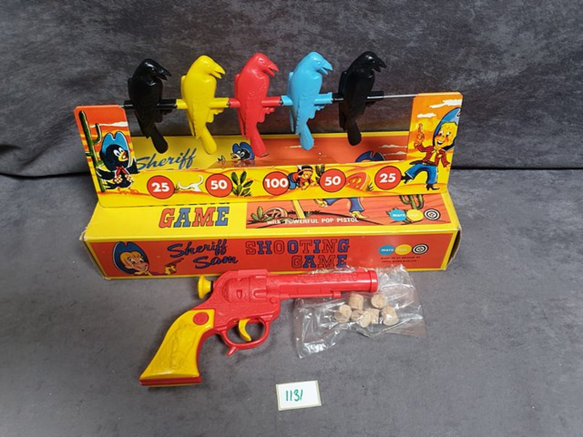 Marx Toys Sheriff Sam Shooting Game With Powerful Pop Pistol Complete In Box - Image 3 of 3