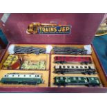 JEP French Gauge 0 electric Train Set comprising of track, engine and 3 carriages in original box