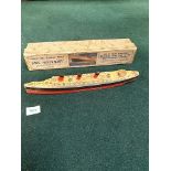 Chad Valley Unique take to pieces model RMS Queen Mary complete in box