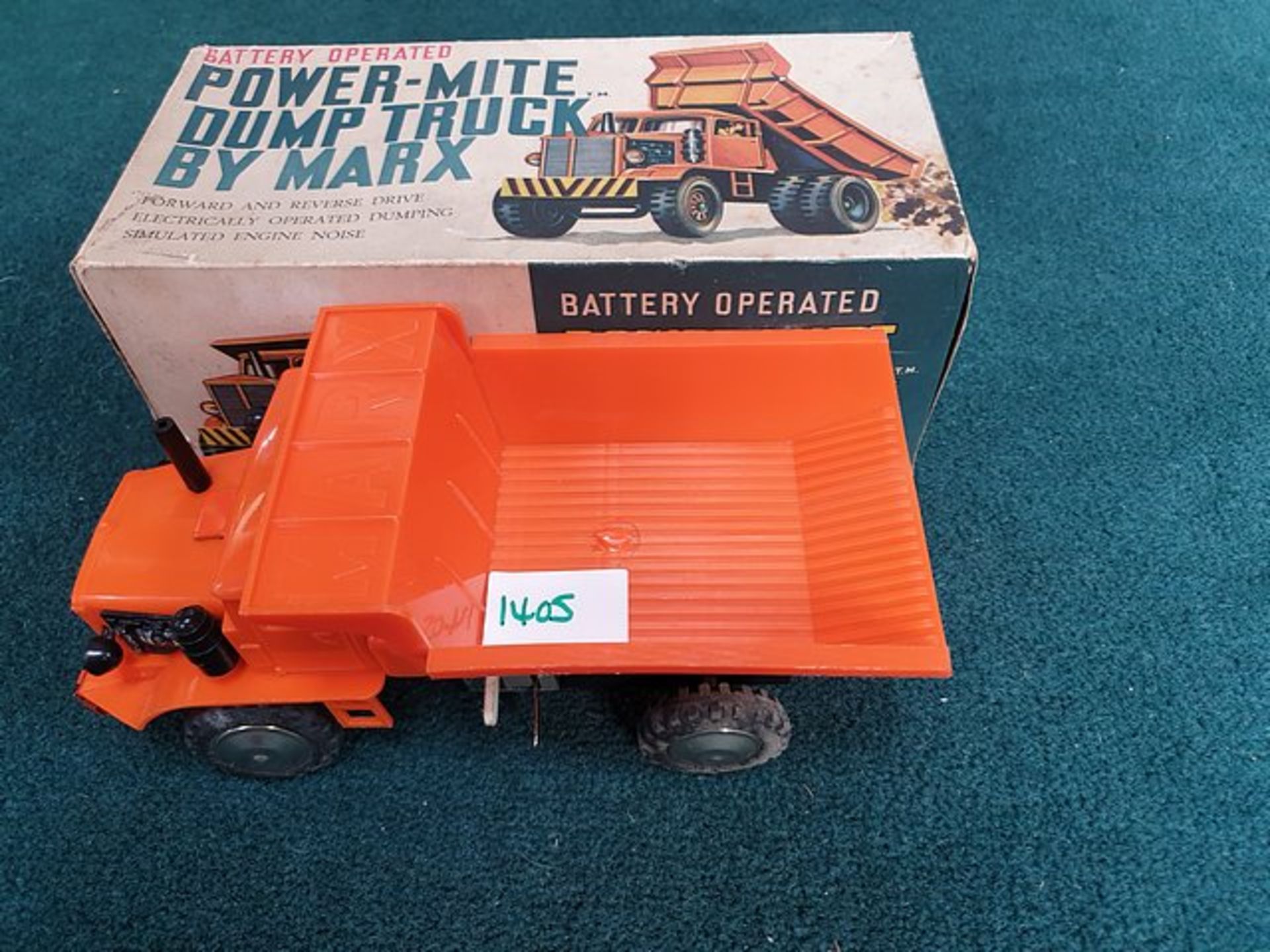 Marx Battery Operated Power-Mite Dump Truck Complete With Box