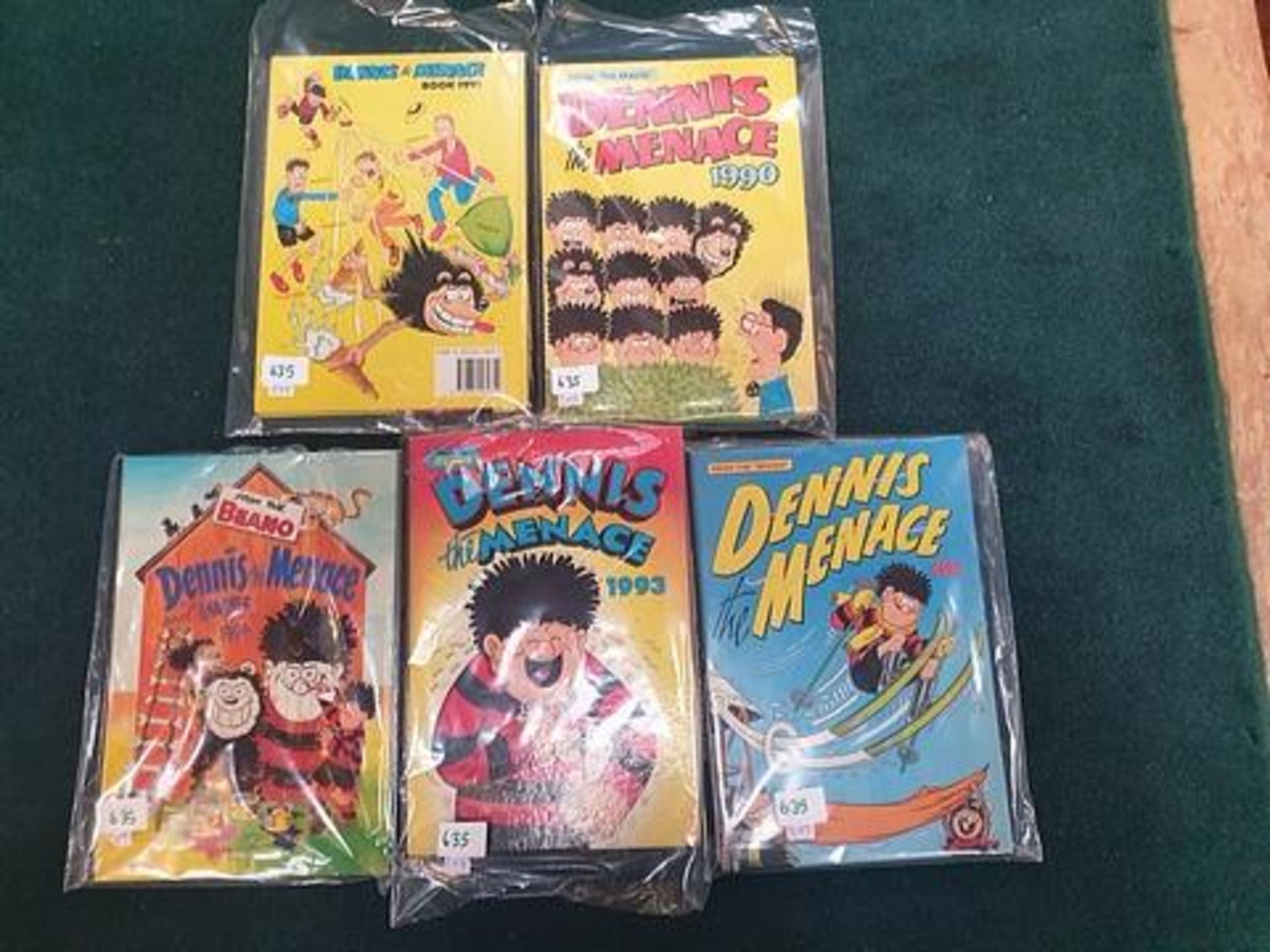 5 x D.C. Thomson and Co. Dennis The Menace Annuals 1990, 1991,1992,1993 and 1994