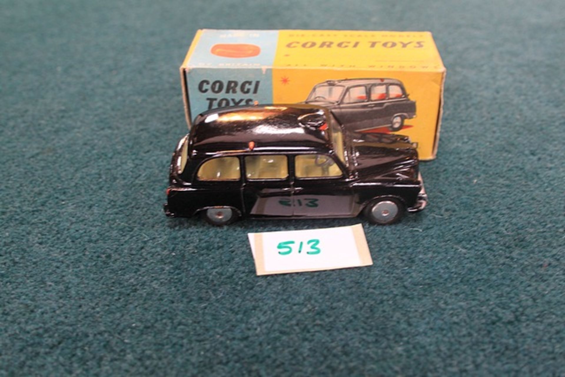 Corgi #418 Diecast Black Austin Taxi Complete With Box - Image 2 of 2