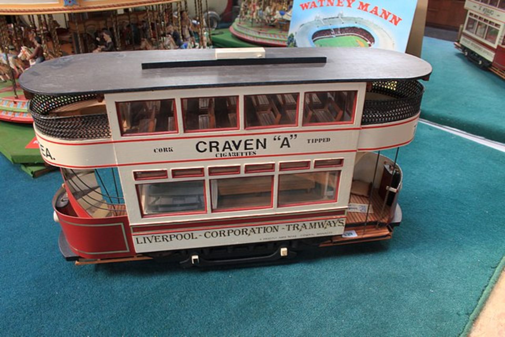 Unique Hand Built in Blackpool specifically made to order on customers request Wooden Tram - Image 2 of 3