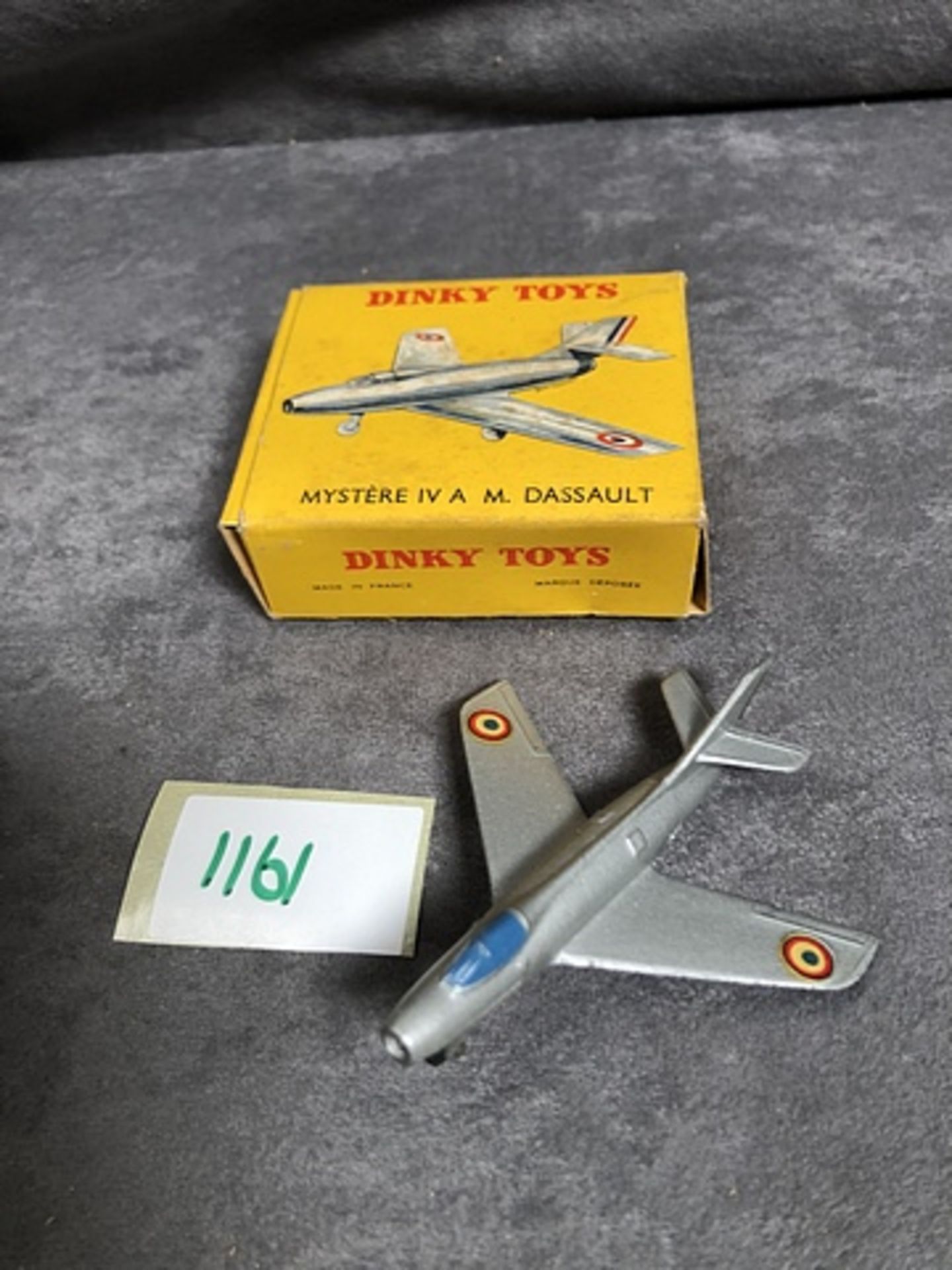 Dinky Toys Diecast #60A Mystere IV A M. Dassault Model is in Mint condition in a very good box