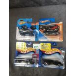 4 X Hotwheels Cars All Different Bat Mobiles All In Original Packaging