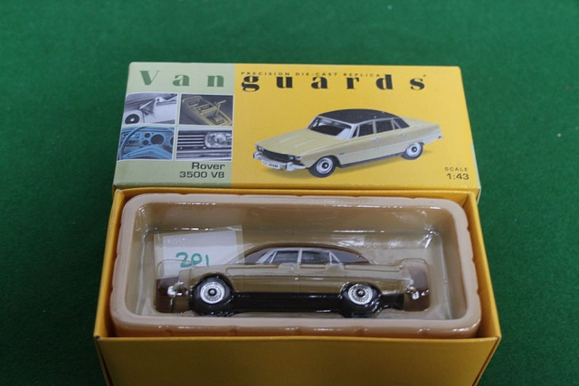 Vanguards # VA06500 Diecast Rover 3500 V8 In Almond Scale 1/43 Complete With Box - Image 3 of 3
