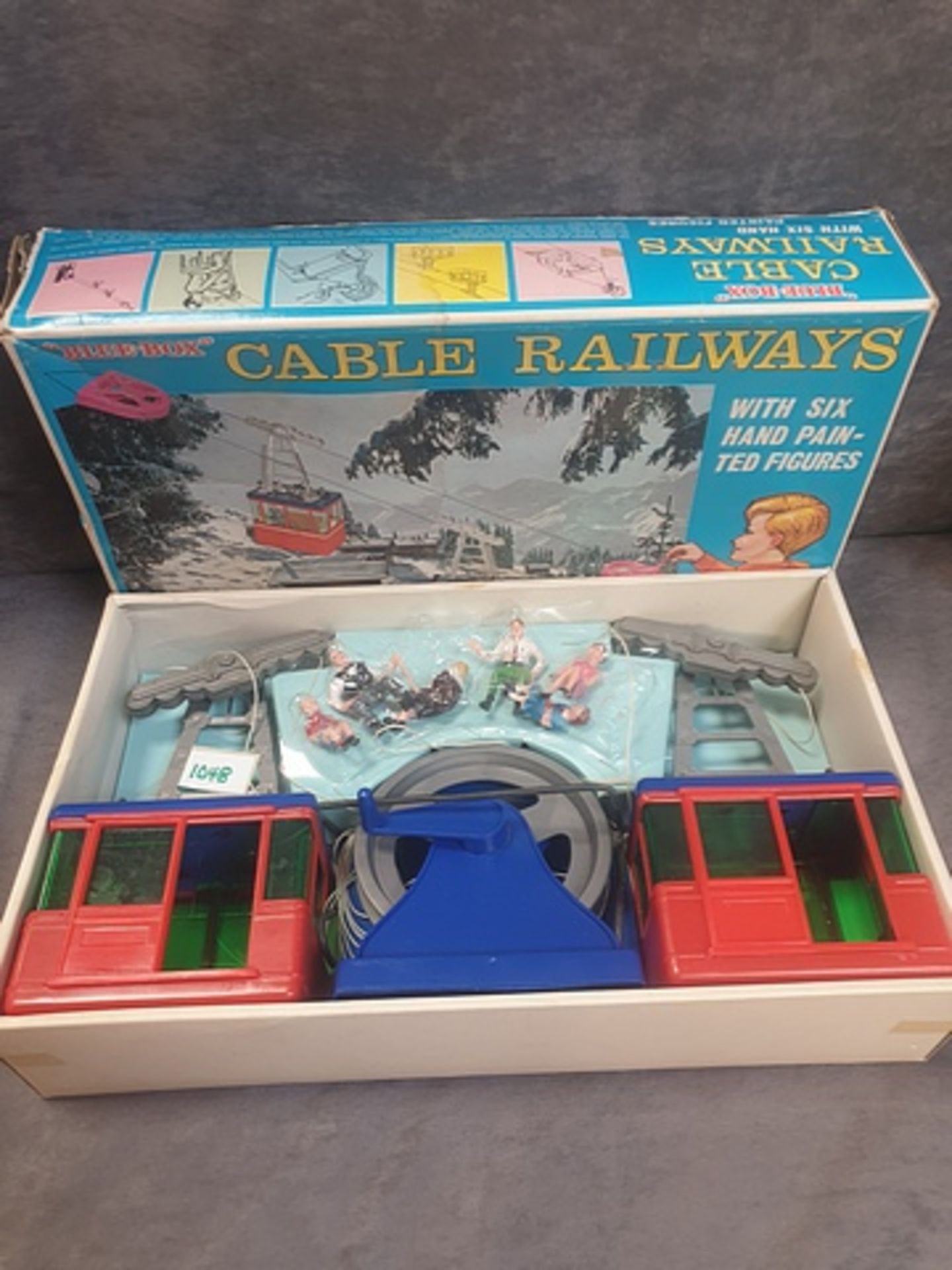 Blue Box Number 77797 Cable Railways With Six Hand Painted Figures Complete In Box