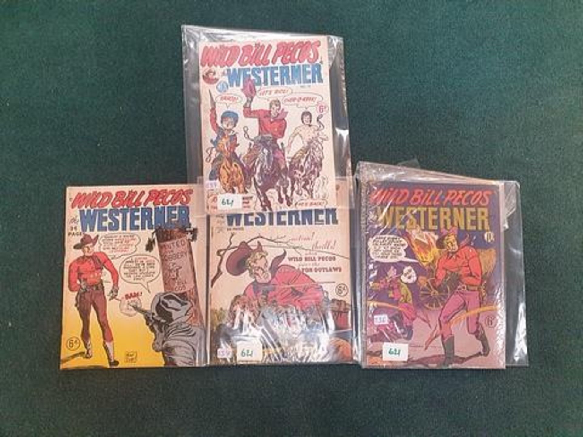 4 x issues Wild Bill Pecos Comics