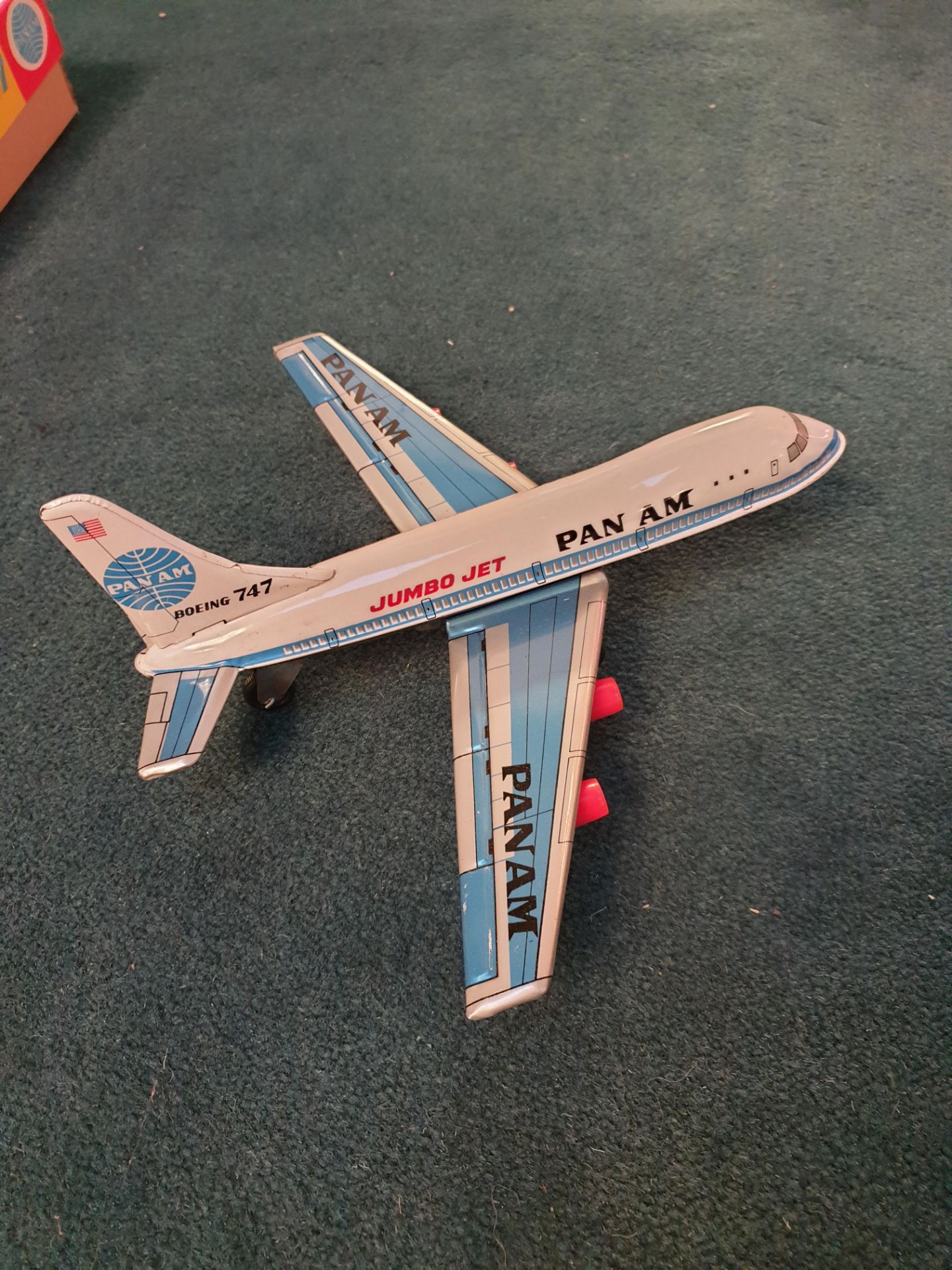 T.T Toys Takatoku (Japan) Tin Friction Powered Pan Am Boeing 747 Jumbo Jet Airplane 200 X 240 X - Image 2 of 2