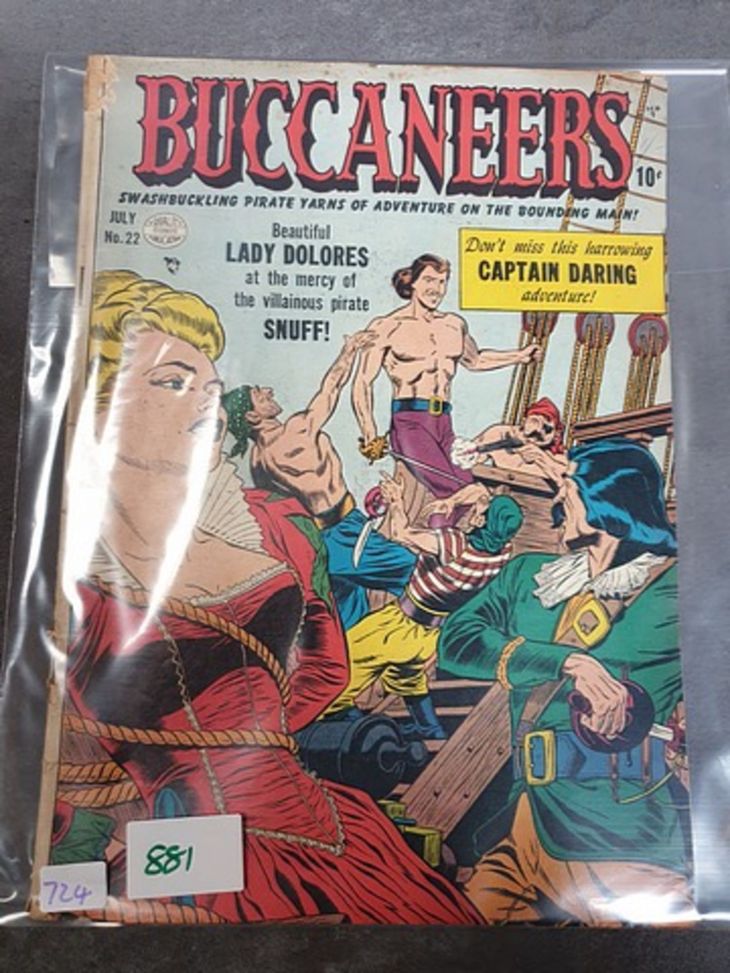 Quality Comics 1950 Series Buccaneers #22 July 1950 Captain Daring Pirates Beware