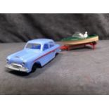 Rare Blue Box International #7411 Plastic Toy Car Services Car Transporter Made In Hong Kong