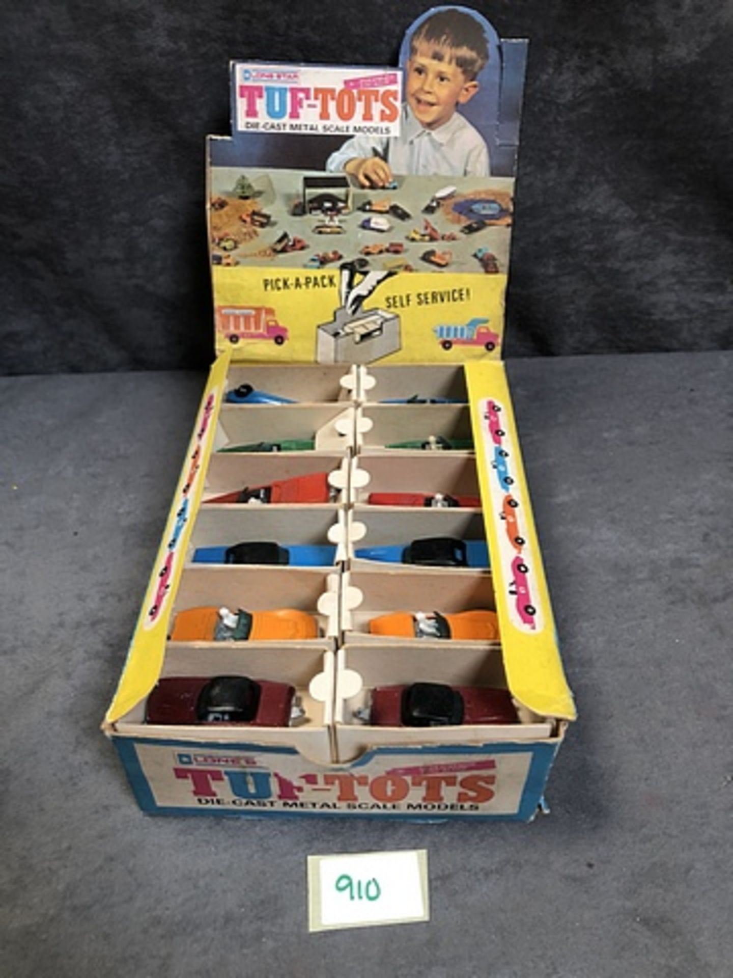 Lone Star Tuf-Tots Diecast Trade Box Containing 24 Cars With 6 Different Models (Box Is Damaged) - Image 2 of 2