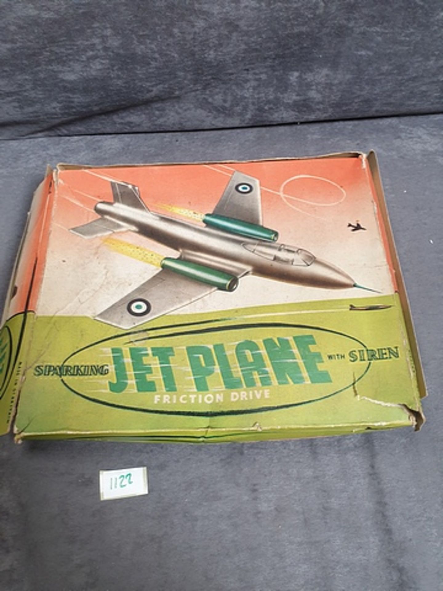 Vintage Friction Drive Sparking Jet Plane With Siren Article No 2020 Made In Great Britain - Image 2 of 2