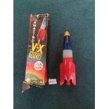 Summit Games West Germany The amazing V-X Hydraulic Drive Rocket 10.5 INCHES TALL 3 INCHES ACROSS