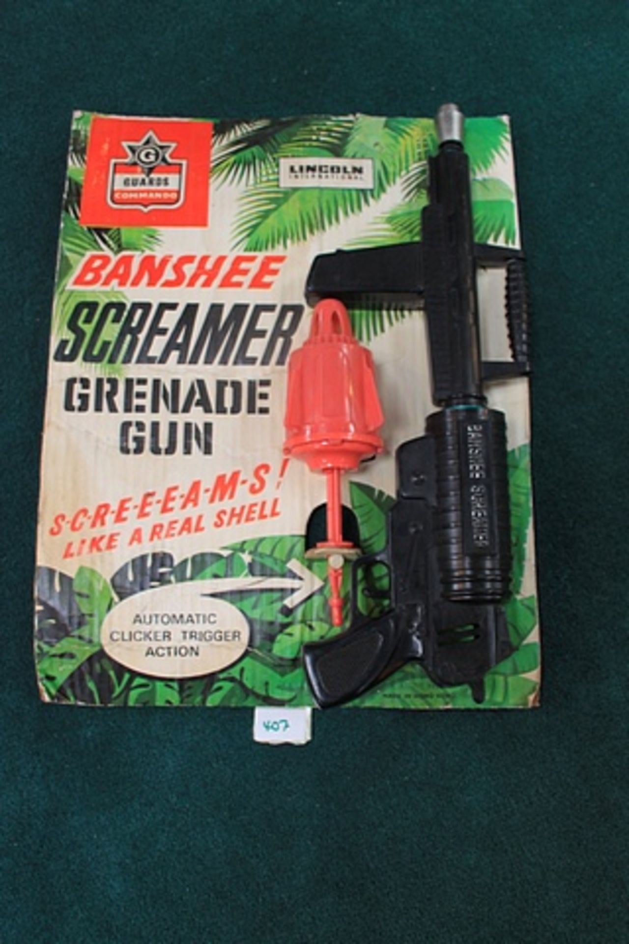 Lincoln International Commando Banshee Screamer Grenade Gun ' Cat No 8112' Black Plastic 'Banshee