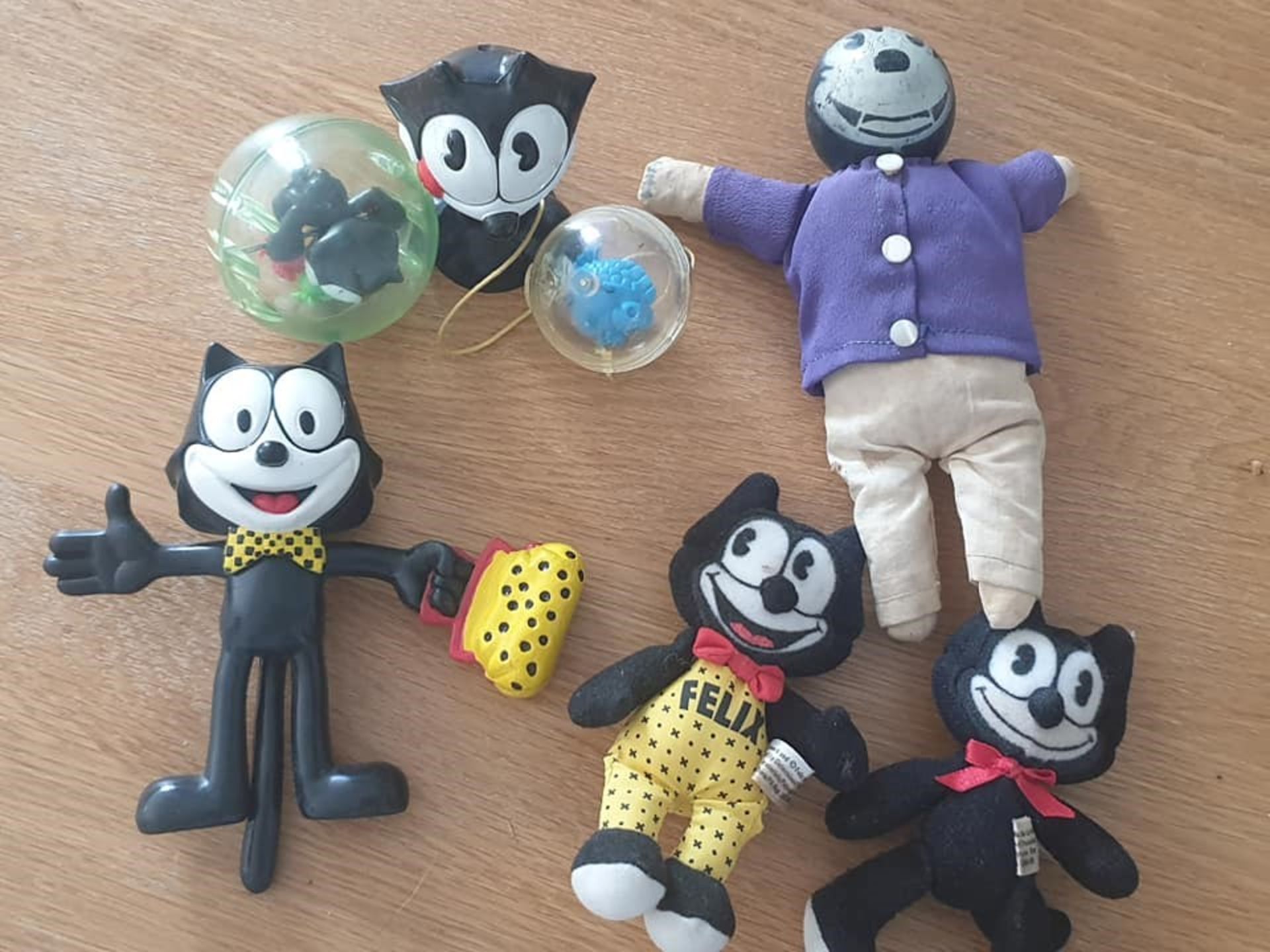 Collection Of Felix The Cat Toys Figures 6 pieces total All From The Late 1980S As Original Toys - Image 2 of 2