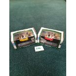 2 X Hongwell Cararama BMW Isetta 250 Deep Yellow/White & Bright Red/White Complete In Presentation