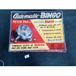 Peter Pan Automatic Bingo Game Complete In Box