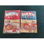 2 x Daredevil Comics comprising Daredevil Comics #2 Pee Wee and the little wise guys willy gets