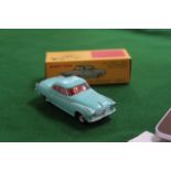 French Dinky Toys Diecast #549 Coupe Borgward Isabella In Blue With Red Interior Complete With Box