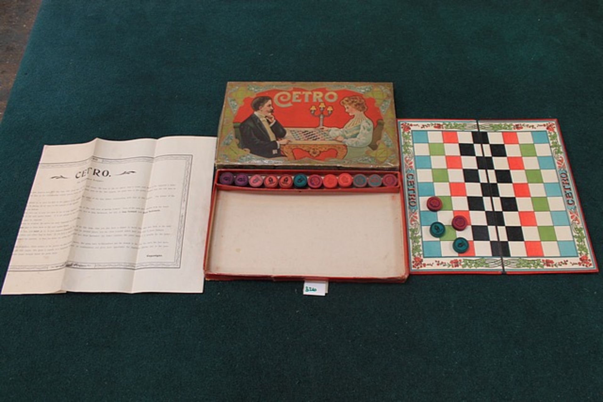 Cetro (1903) Board Game In Box The Players Have To Get Their 14 Playing Pieces (Crowns And Bishop' - Image 2 of 2