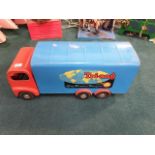 Tri-Ang Vintage 1950s Tri-Ang 400 Series Sit-N-Ride Tin Plate Long Distance Transport Lorry