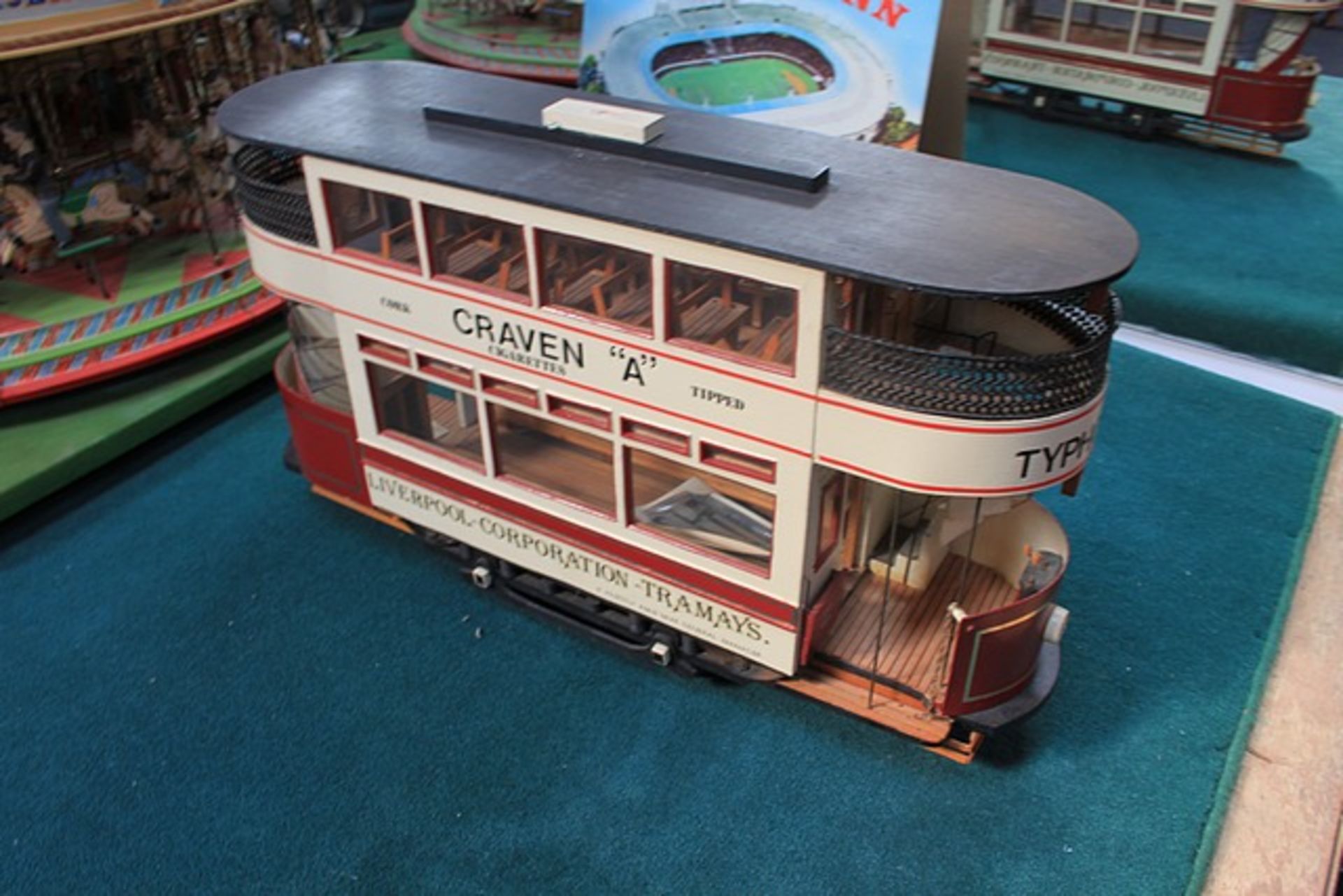 Unique Hand Built in Blackpool specifically made to order on customers request Wooden Tram - Image 3 of 3