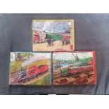 3 x Whitman Guild the railway series 30 large piece wooden puzzle from the stories by the rev w