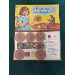 Philmar Cork Mats With Coloured Beads Sewing Set Complete With Box