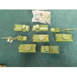 Rare Payton U S Army Wildcat Division Set With 3x Tanks 3 X Trucks 3 X Jeeps 3 X Anti-Aircraft