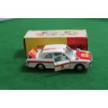 Dinky Toys Diecast #205 Lotus Cortina Rally Car White With Red Stripes And Racing #7 Complete With