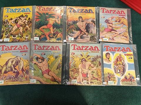 8 x Tarzan Issue Comics 1950 Series comprising Donald F. Peters, 1950 Series Tarzan #V2#10 Donald F.