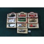 10 X Lledo Days Gone By Diecast Comprising Of; #470011933 Austin Black Taxi, #DG100000 1937