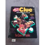 MB MILTON Clue Mystery puzzle - 6 cases of murder. Read the story Assemble the puzale to find