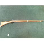 Hand made wooden hammer action single shot Rifle