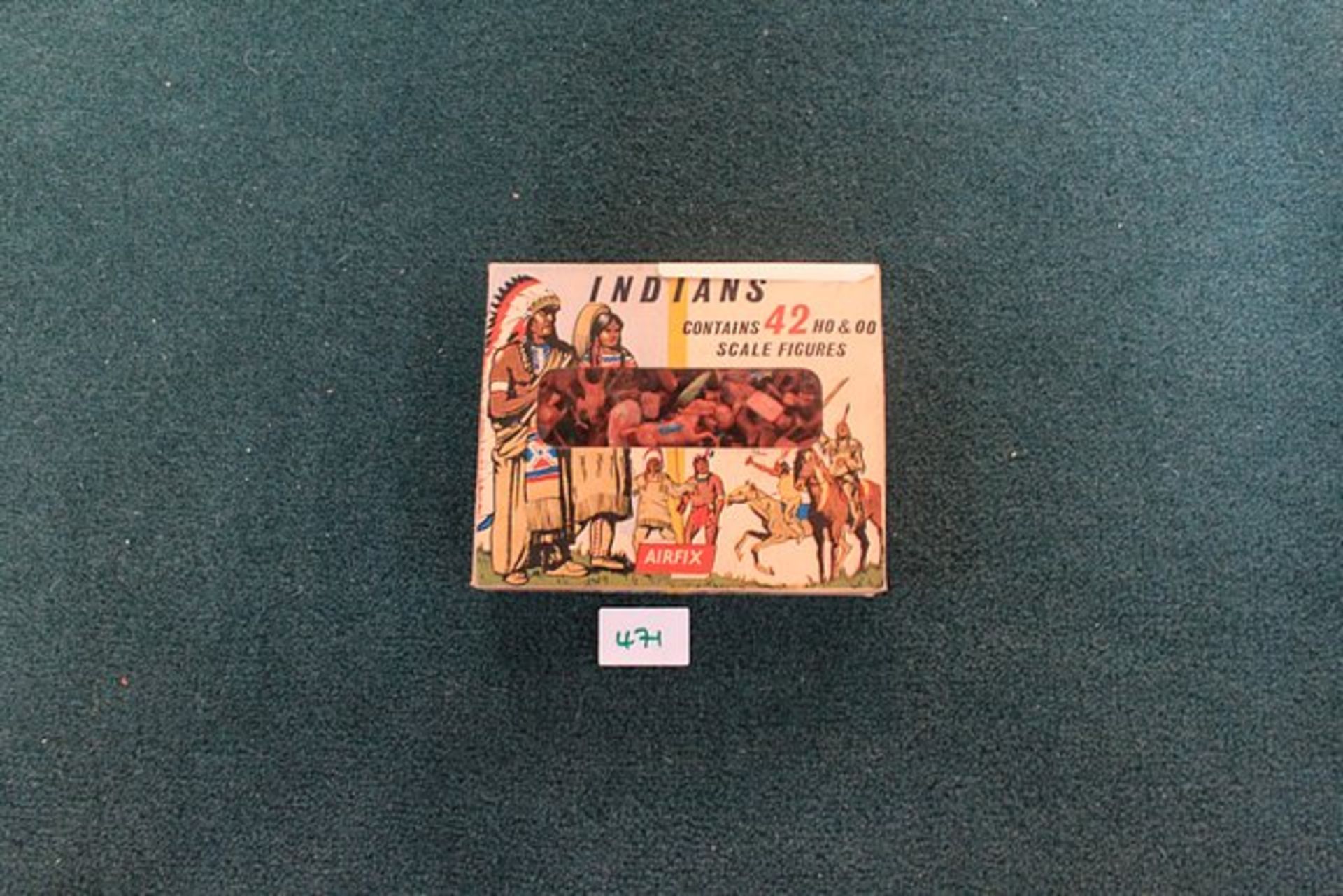 Airfix Model Kit Containing 42 H0-00 Scale Cowboys Figures Complete In Box