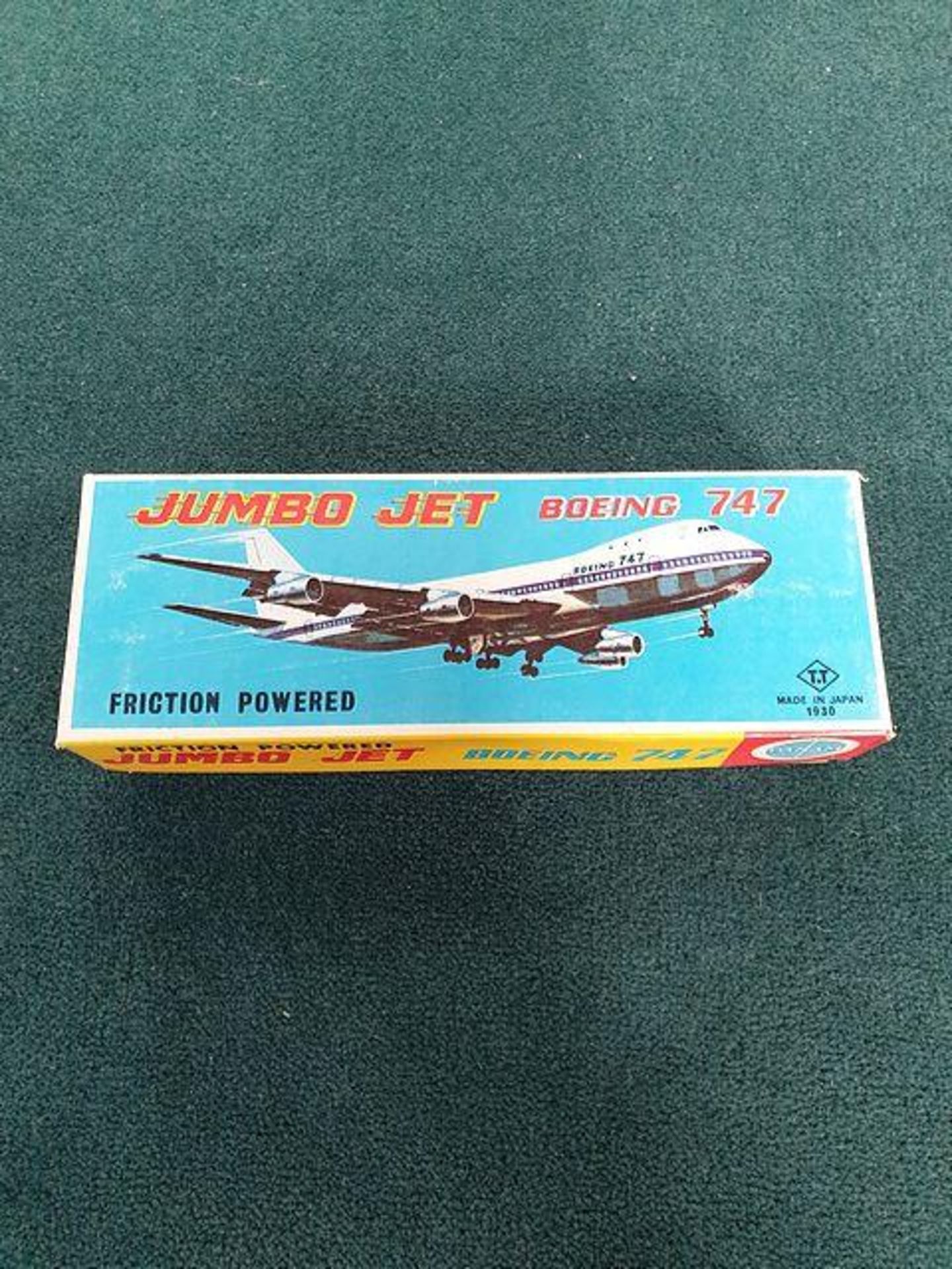 T.T. Toy company (Japan) tin friction powered Pan Am boeing 747 Jumbo Jet airplane complete with - Image 2 of 2