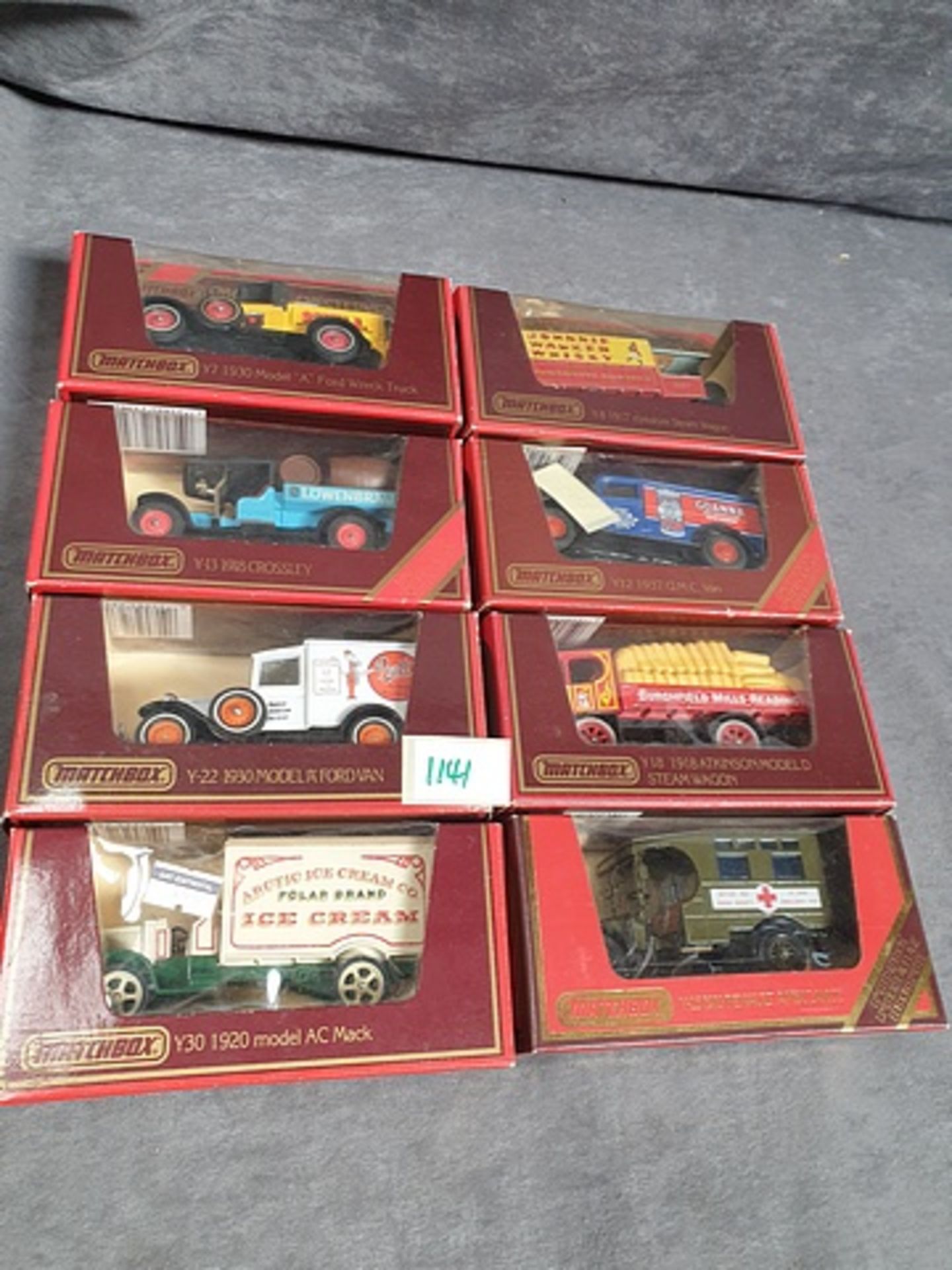8 X Matchbox Models Of Yesteryear Diecast All In Individual Boxes, Comprising Of;#Y-7 1930 A Ford