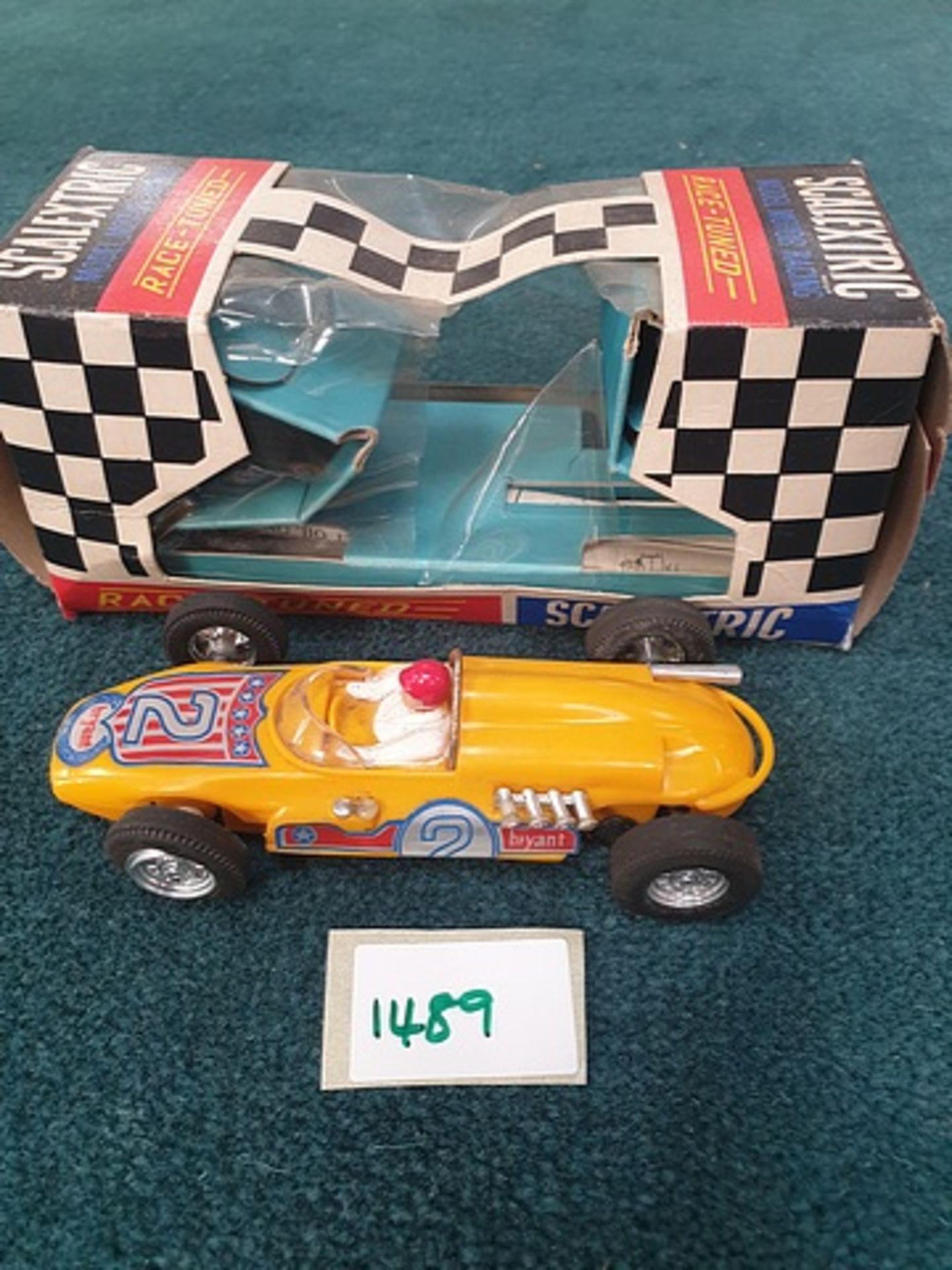 Scalextric Model Racing Slot Car Race Tuned C/88 Cooper In Yellow Complete In Box (Box Is Damaged)